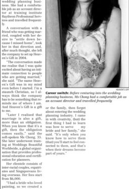 The Business Times 2008 Becoming a Wedding Planner
