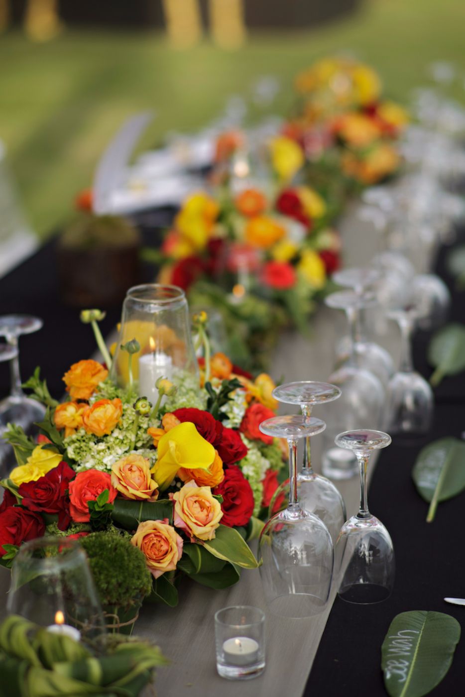 floral table decoration destination wedding bali